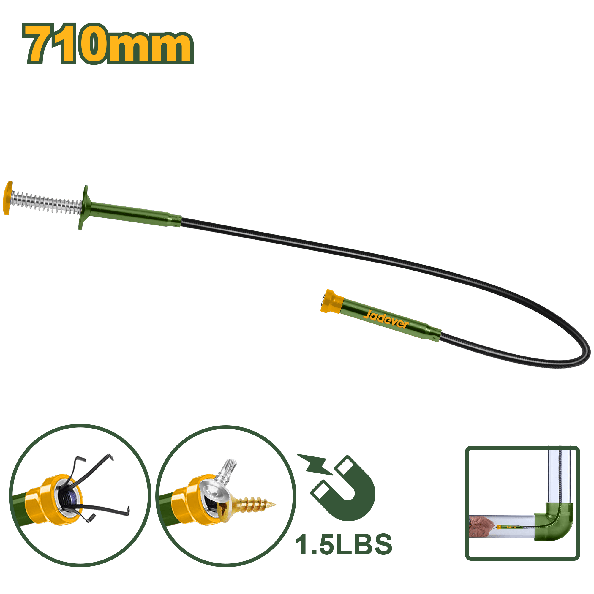 أداة التقاط JADEVER مع عمود مرن 710مم لاسترجاع العناصر الصغيرة بشكل سهل - Smart Hack