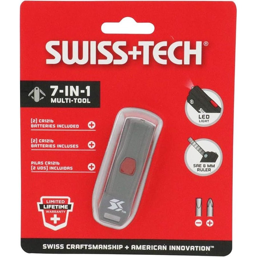 أداة متعددة الوظائف 7 في 1 مع كشاف – Swiss+Tech ST50035 Screwz - All | Swiss+Tech ST50035 Screwz - All 7 - in - 1 Tool Kit - Smart Hack