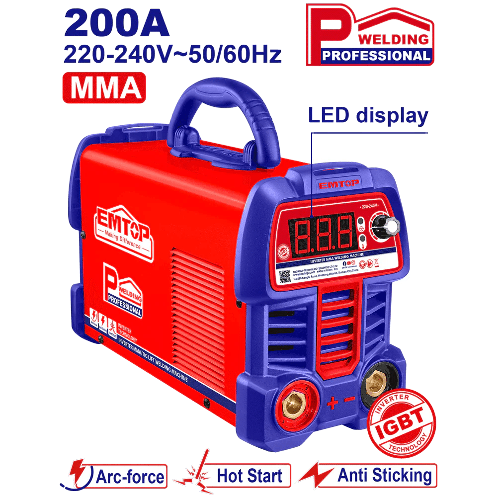 آلة لحام MMA عاكسة EMTOP 200A - Smart Hack