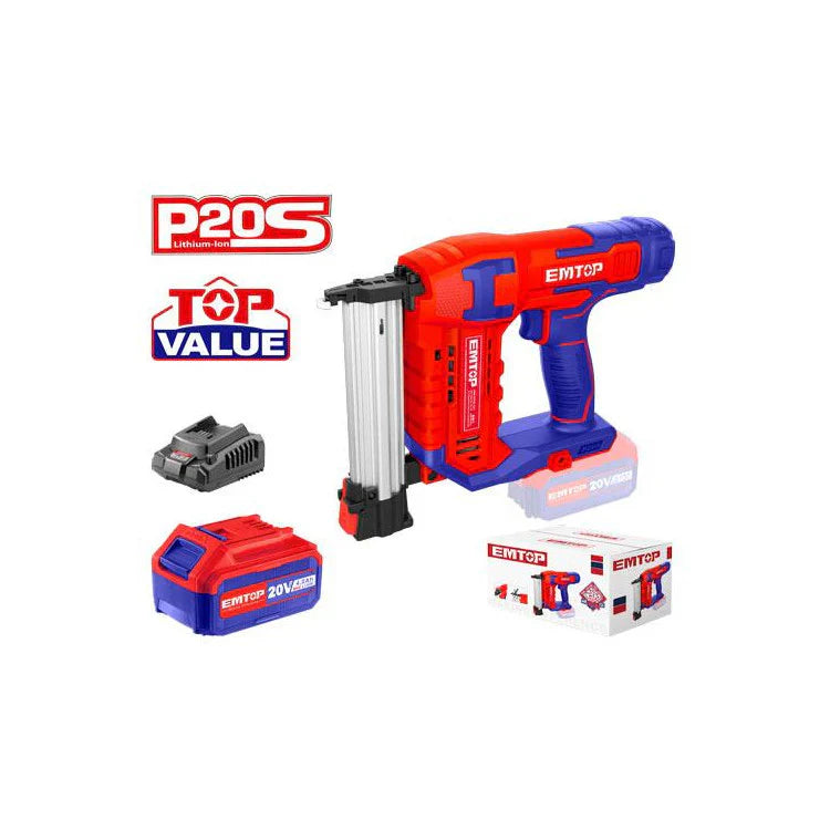 أداة تثبيت مسامير لاسلكي بقياس 18، بقدرة 20 فولت | EMTOP ELBNLI3508