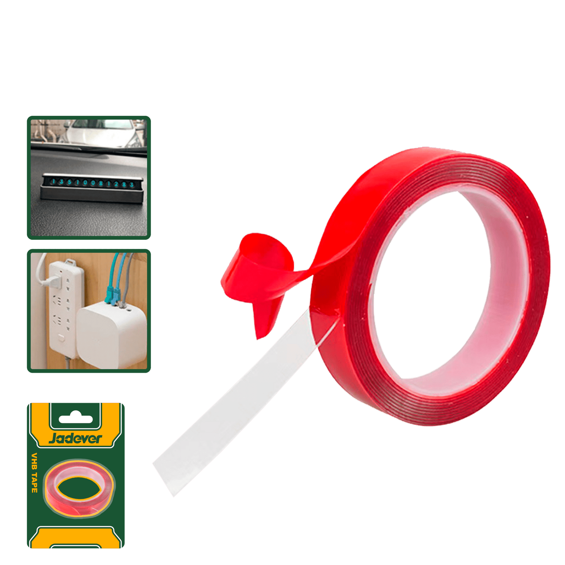 دبل فيس شفاف عدة قياسات من جادايفر Jadever - Smart Hack