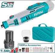 درمل شحن 12 فولت مع اكسسوارات100 قطعة من توتال - Smart Hack