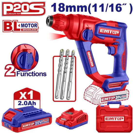 درل طرق لاسلكي منEMTOP   ELRH201881 – 20V