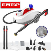 منظف بخار EMTOP EMSC1515 قدرة 1800 واط مع خرطوم دوار وملحقات تنظيف
EMTOP EMSC1515 1800W steam cleaner with swivel hose and accessories