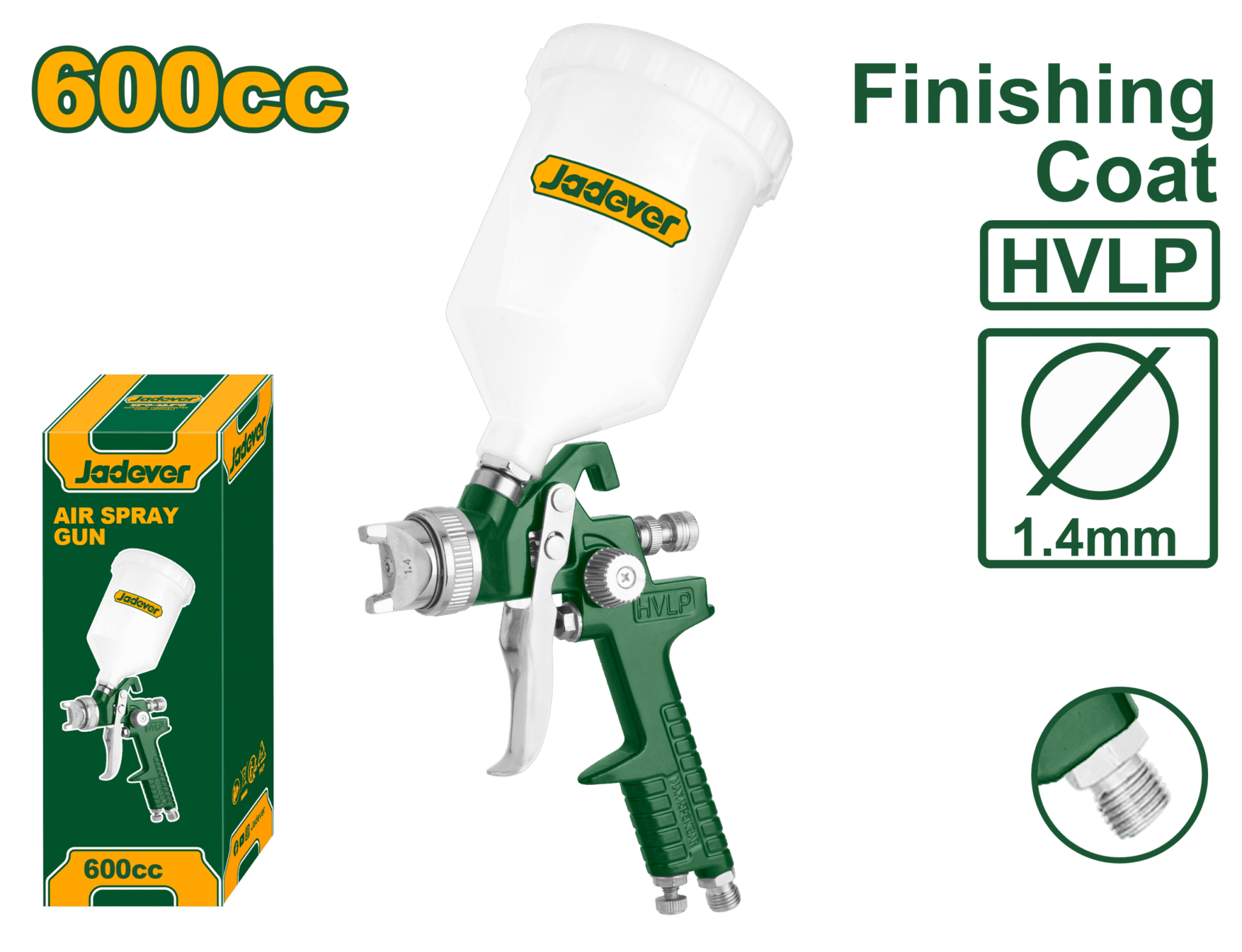 فرد رش هوائي تشطيب 600cc - فوهة 1.4 مم،من جادايفر - Smart Hack