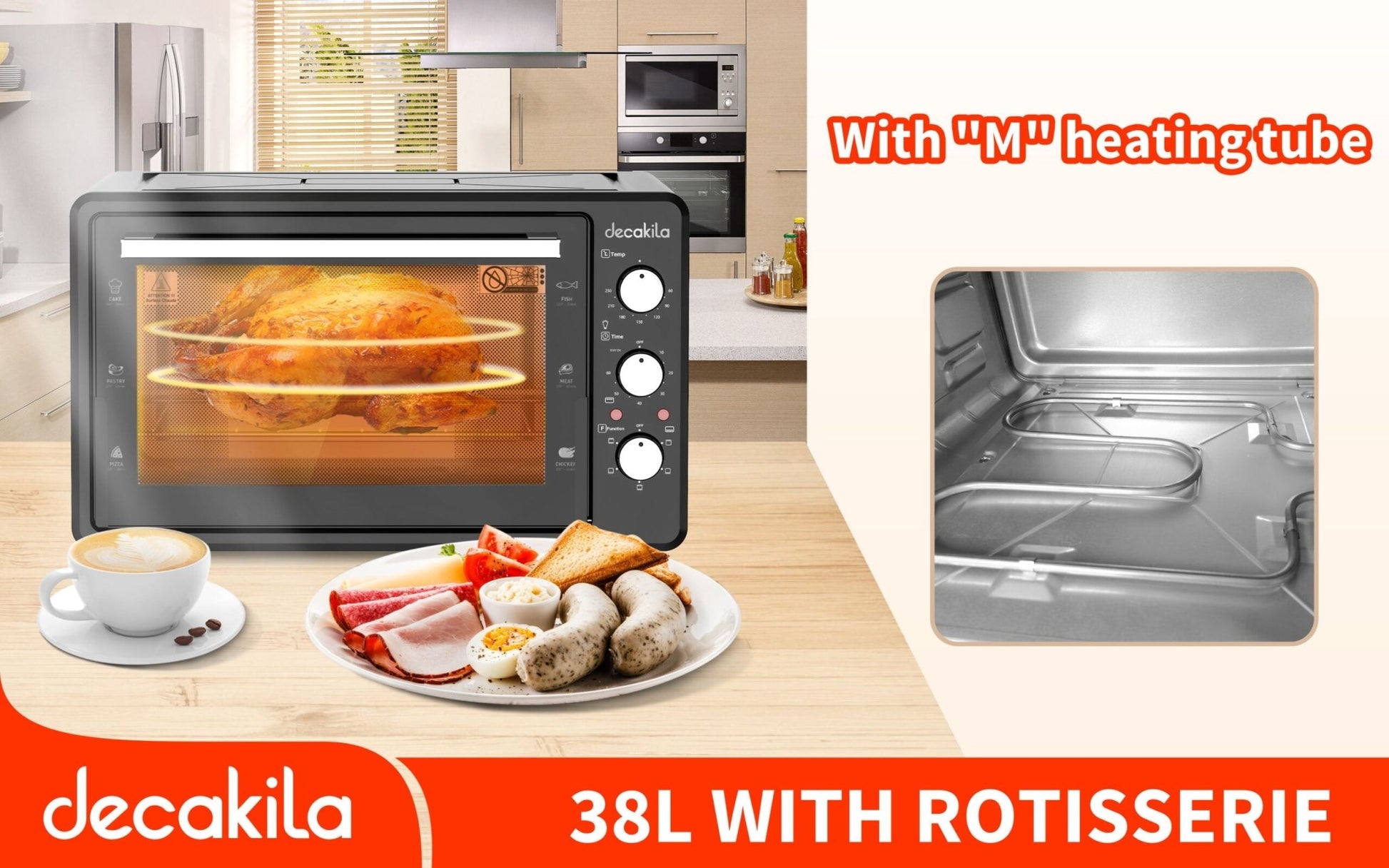 فرن توست 38 لتر – 1600 واط مع وظيفة شواء ومؤقت من ديكاديلا - Smart Hack