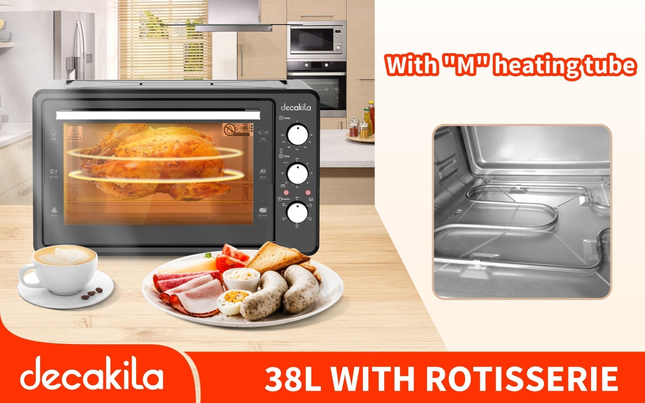 فرن توست 38 لتر – 1600 واط مع وظيفة شواء ومؤقت من ديكاديلا - Smart Hack