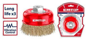 فرشاة سلكية نحاسية من EMTOP مقاس 75 مم و100 مم - Smart Hack