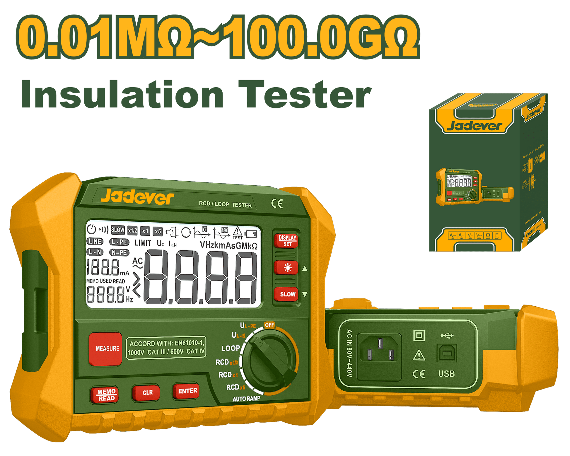 جهاز اختبار RCD/LOOP من جادايفر Jadever - Smart Hack