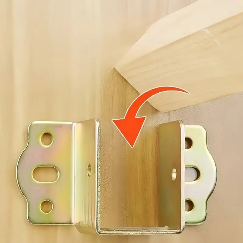 حامل معدني على شكل U متعدد الاستخدامات لتثبيت الأثاث والهياكل الخشبية - Smart Hack