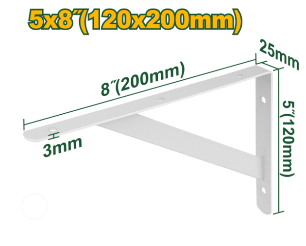 حمالة رف من الحديد ألابيض بعدة قياسات من جادايفر Jadever - Smart Hack