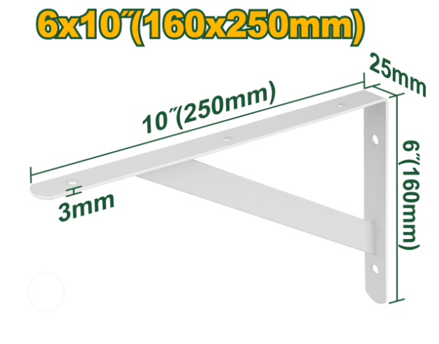 حمالة رف من الحديد ألابيض بعدة قياسات من جادايفر Jadever - Smart Hack