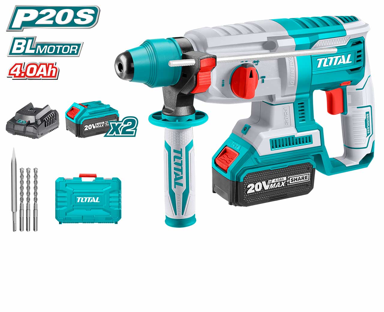 همر 20 فولت شحن 4 امبير من Total - Smart Hack