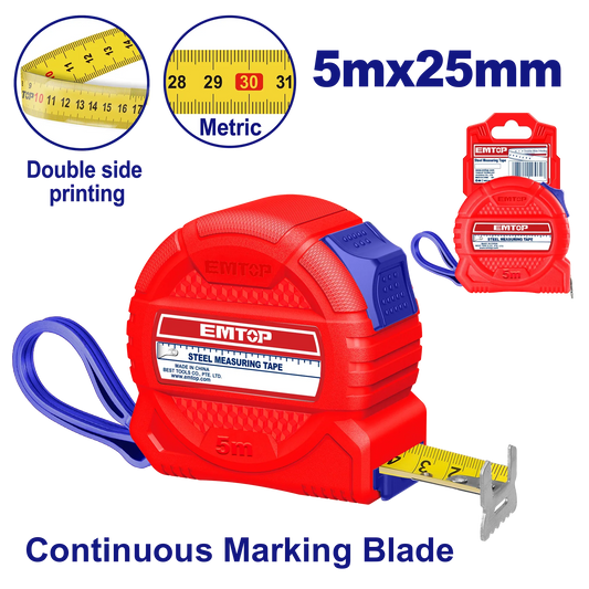 متر قياس 5 متر × 25 مم EMTOP EMTP3525M