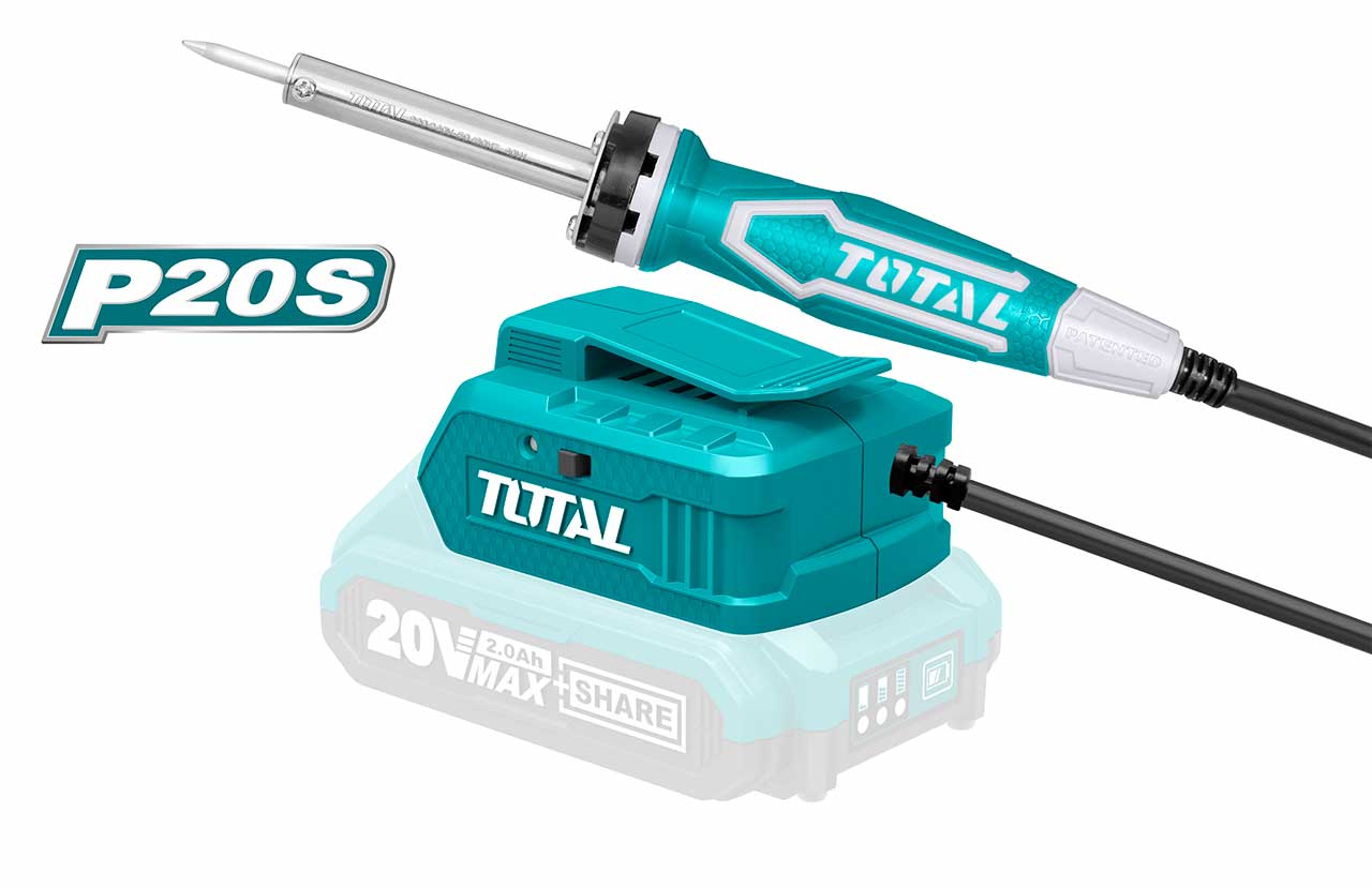 كاوي لحام شحن 20 فولت بدون بطاريات او شاحن من Total - Smart Hack