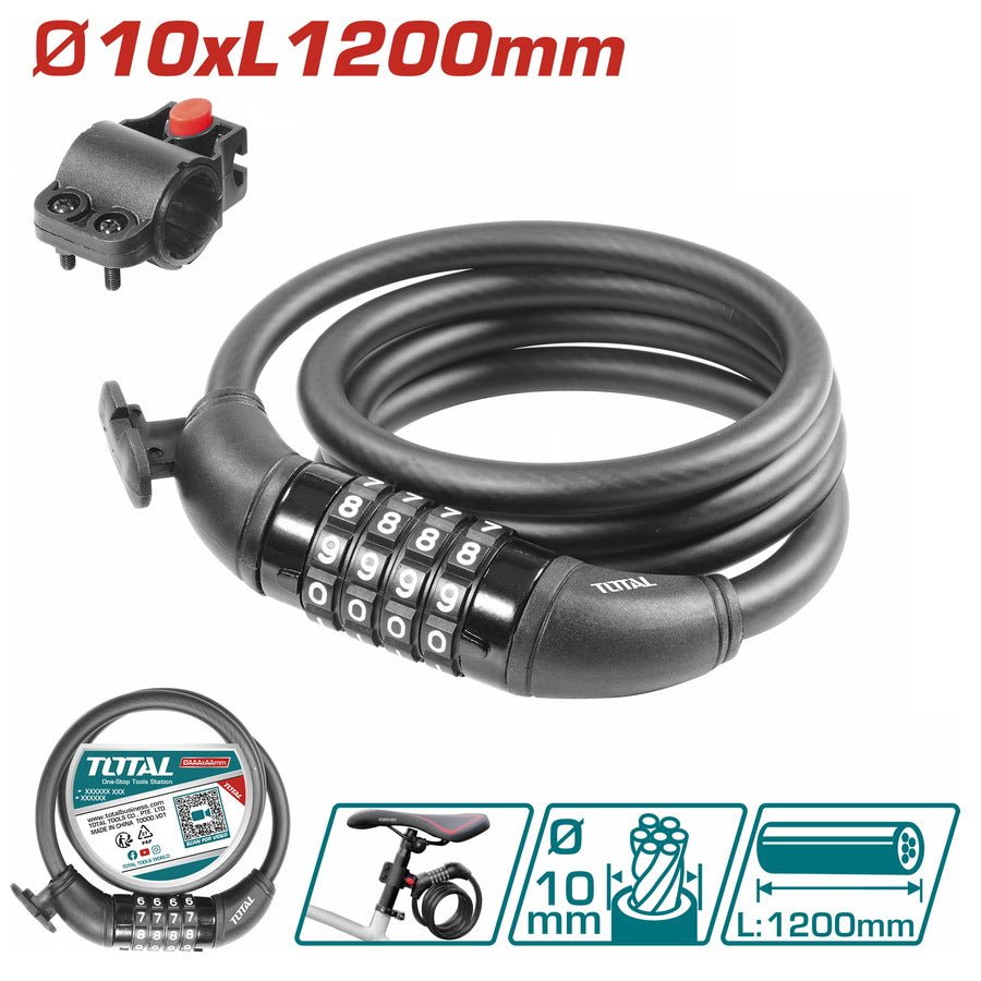 قفل بسكليت 10*1200 ملم ارقام من Total - Smart Hack