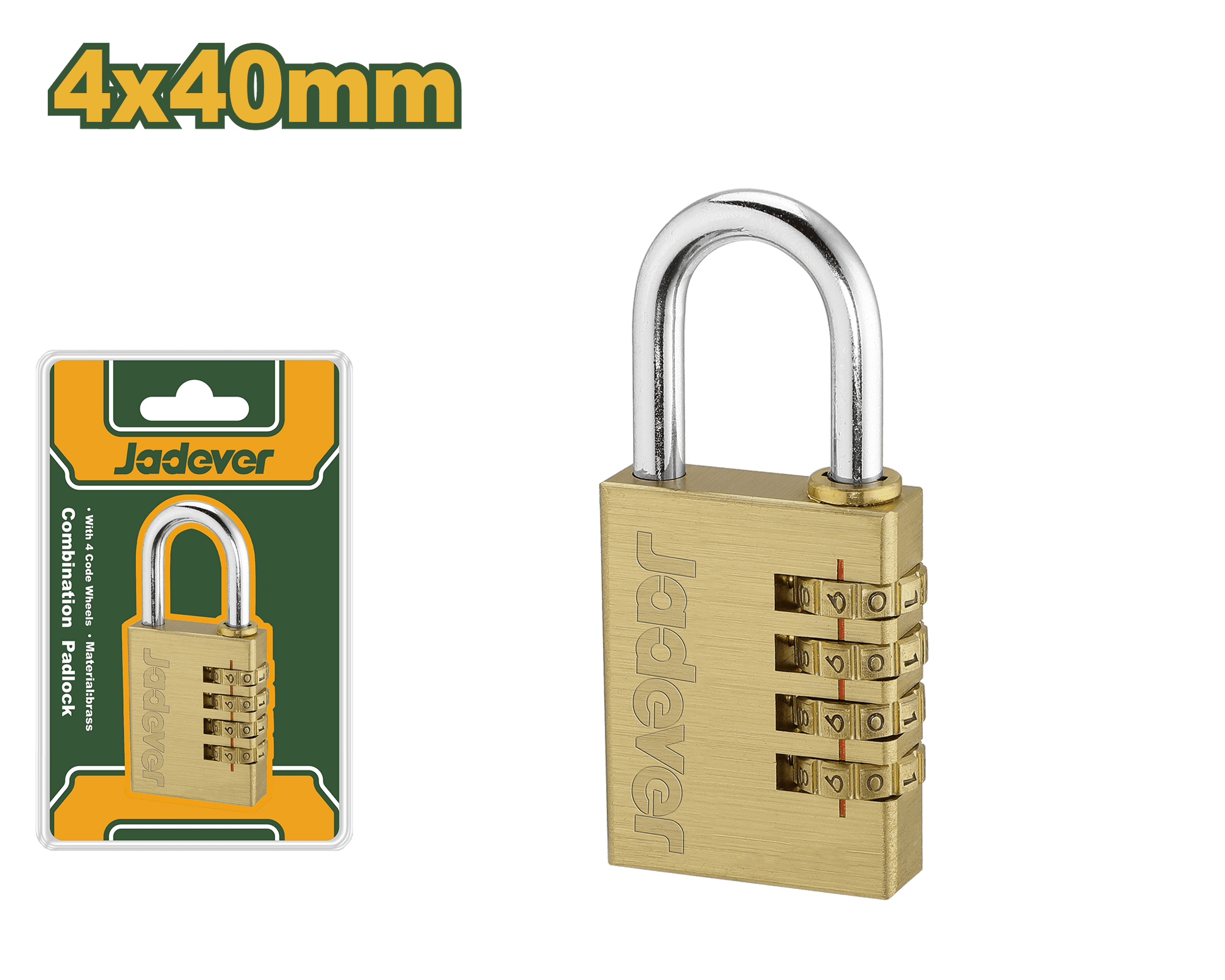 قفل نحاس أرقام عدة احجام من جادايفر Jadever - Smart Hack