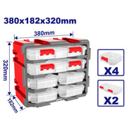 خزانة أدراج بلاستيكية شفافة 6 أدراج EMTOP EMTB8346 - Smart Hack