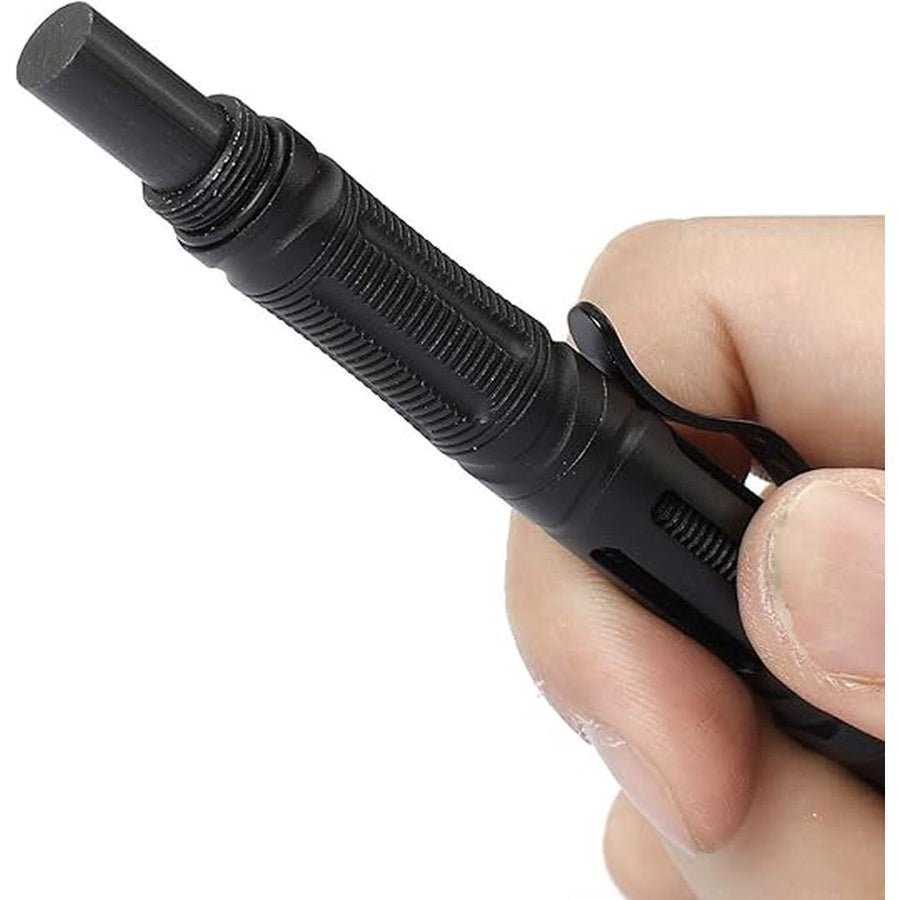 قلم أداة متعددة 9 في 1 مع كاسر زجاج وقاطع حبال وكشاف LED – Swiss+Tech ST029007 | Swiss+Tech ST029007 9 - in - 1 Multi - Tool Pen with Glass Breaker, Rope Cutter & LED Flashlight - Smart Hack