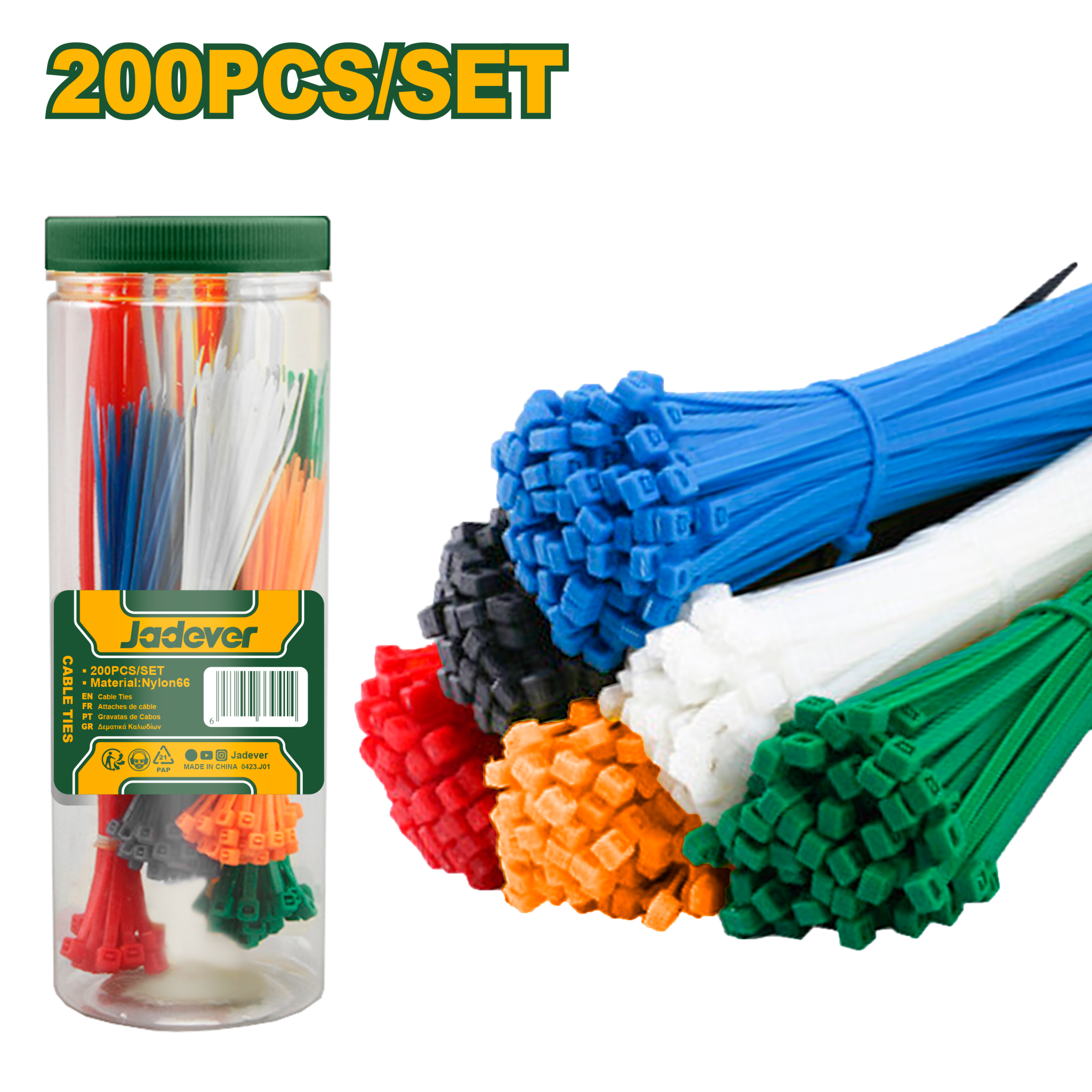 كيبل تاي ملون من جادايفر Jadever - Smart Hack