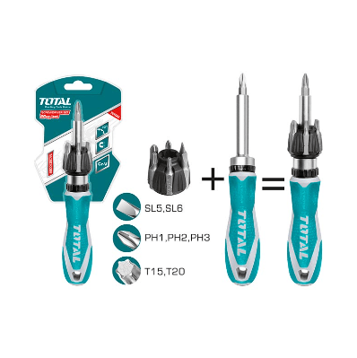 مفك طقطيقة 8 قطع من TOTAL - Smart Hack