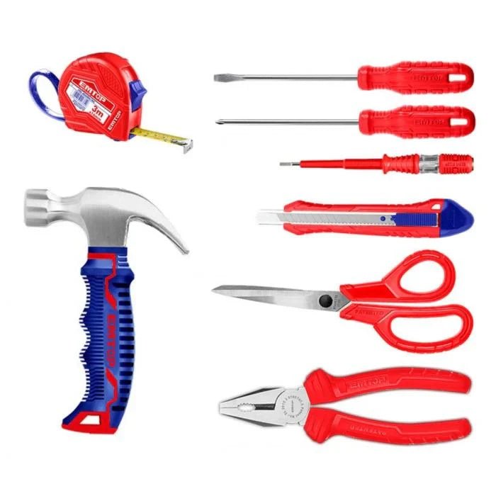 مجموعة أدوات يدوية مكونة من 8 قطع EMTOP EHTS01081 - Smart Hack