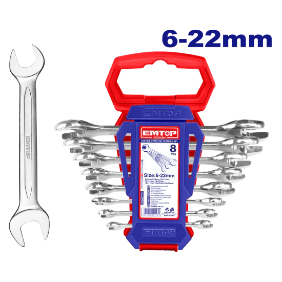 مجموعة مفاتيح شد مزدوجة مكونة من 8 قطع EMTOP EDES10801 - Smart Hack