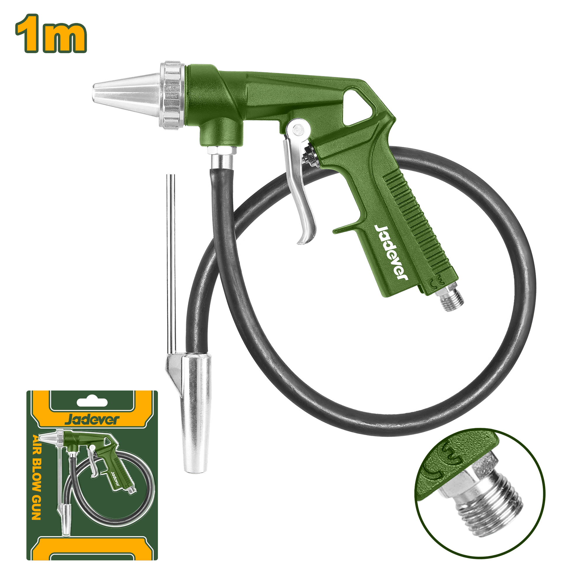 مجموعة مسدس الرمل JADEVER بفوهة 3 مم وخرطوم 1م لتنظيف دقيق - Smart Hack