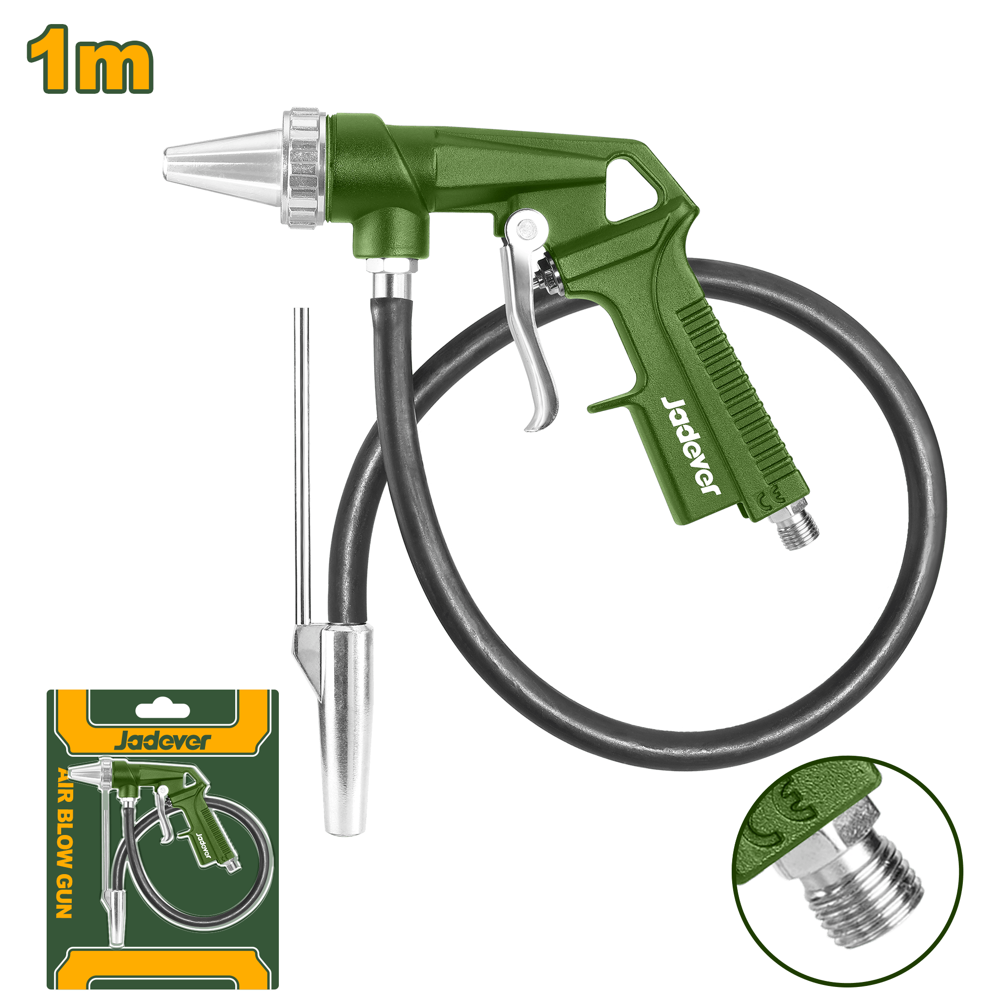 مجموعة مسدس الرمل JADEVER بفوهة 3 مم وخرطوم 1م لتنظيف دقيق - Smart Hack
