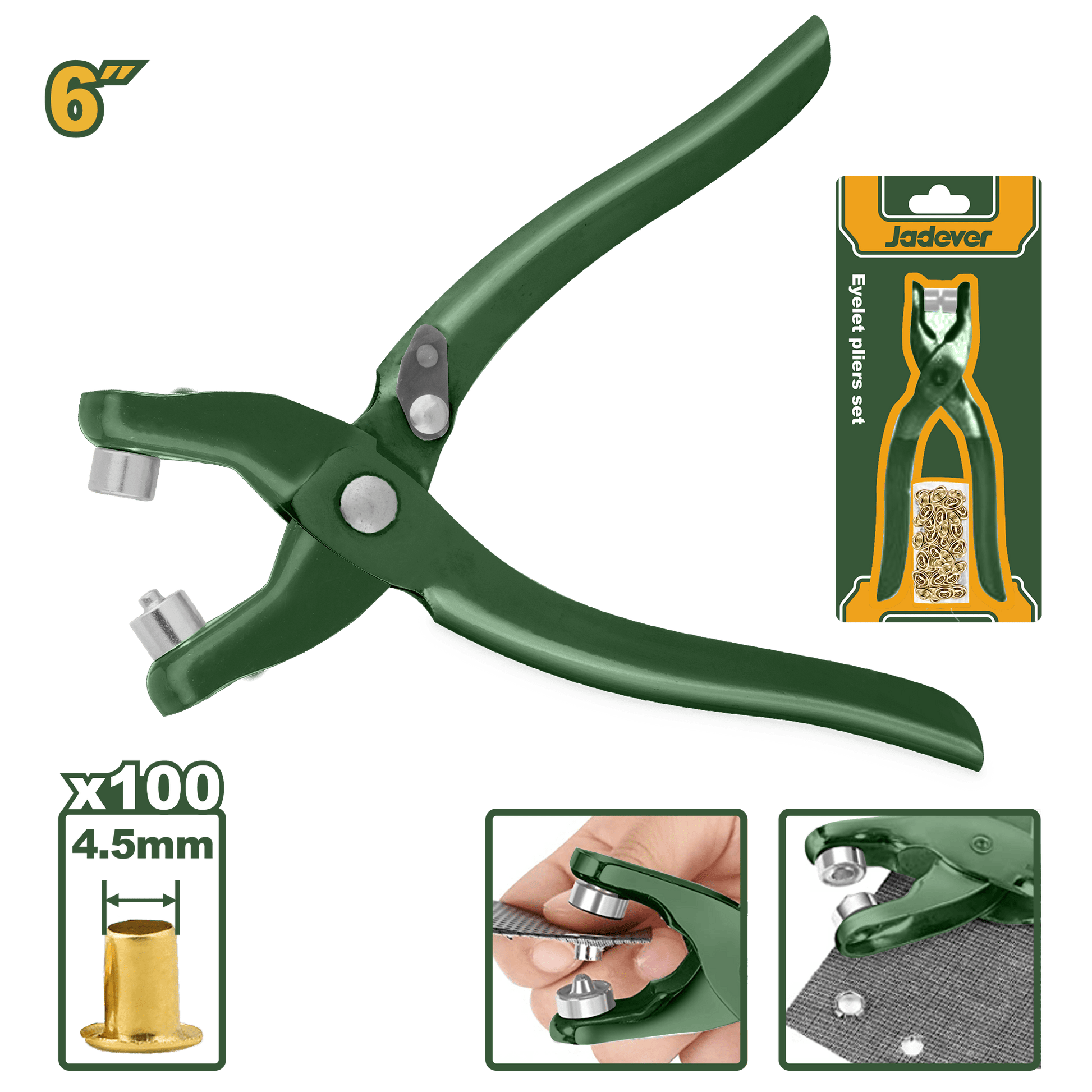 مكبس حلقات 6 انش مع 100 حلقة جادايفر - Jadever - Smart Hack