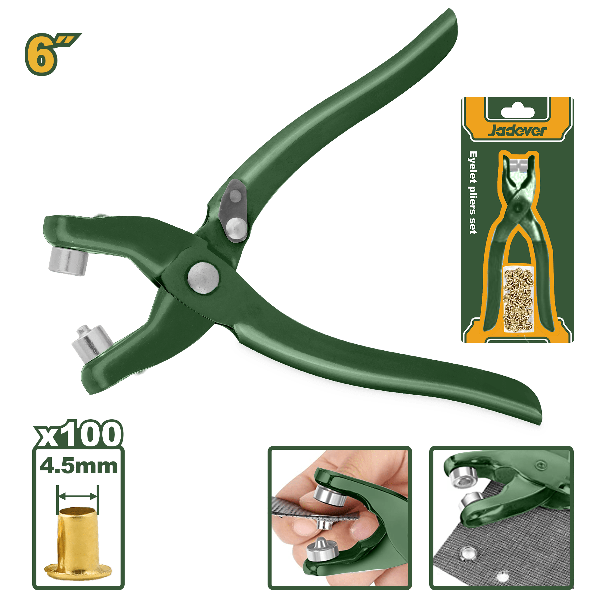 مكبس حلقات 6 انش مع 100 حلقة جادايفر - Jadever - Smart Hack