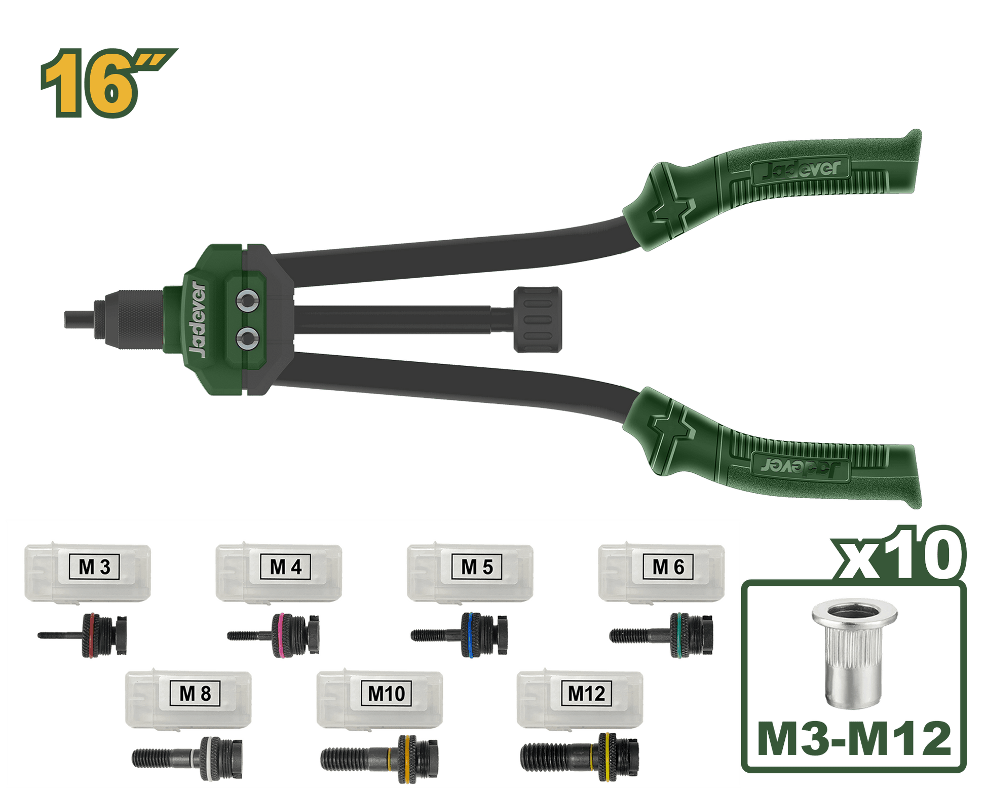 مكبس تبشيم 3 - 12 ملم 16 انش جادايفر - Jadever - Smart Hack