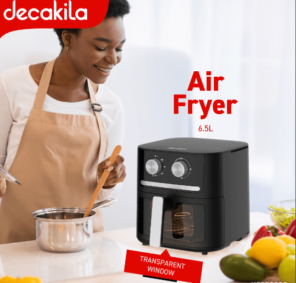 مقلاه هوائية باب شفاف 6.5 لتر من دكاديلا Decakila - Smart Hack