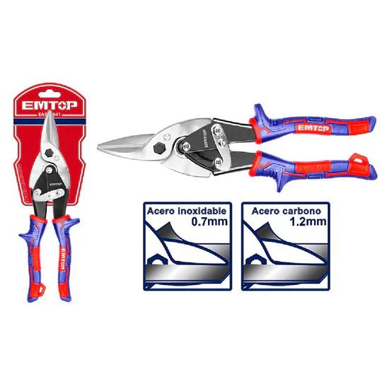 مقص صاج مستقيم 10 انش (250 مم) EMTOP EASP1041 - Smart Hack