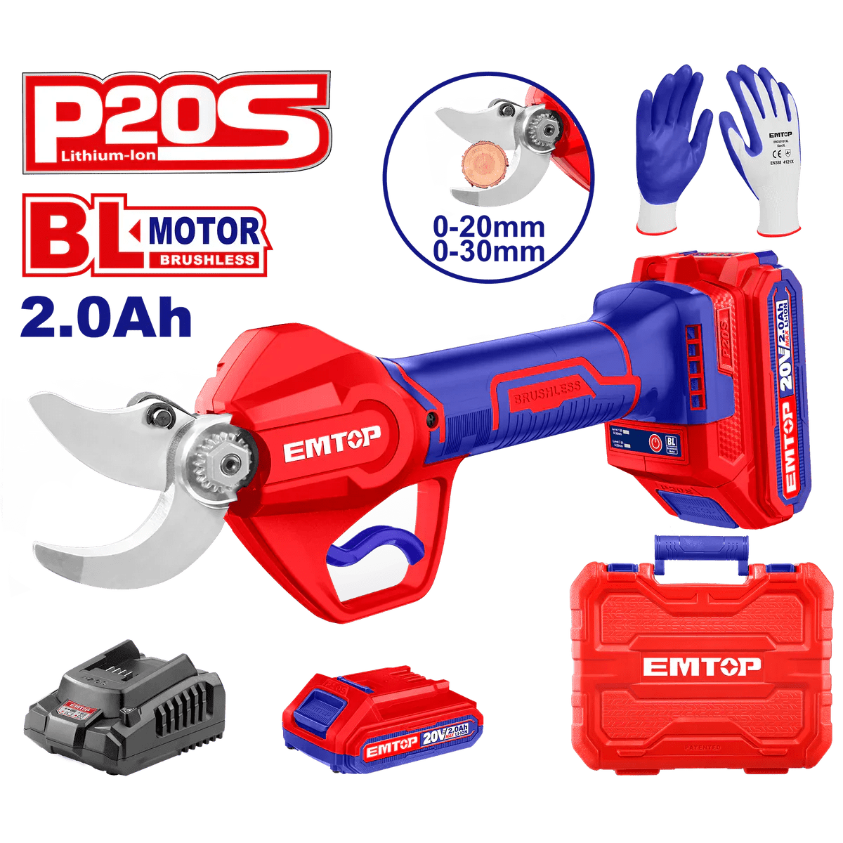 منشار ترددي لاسلكي 20 فولت - EMTOP ELSL203083 - Smart Hack