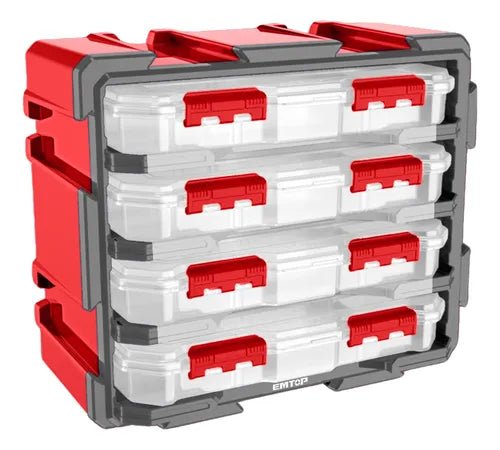 منظم أدوات بلاستيكي شفاف 4 أدراج قابلة للسحب EMTOP EMTB8344 - Smart Hack