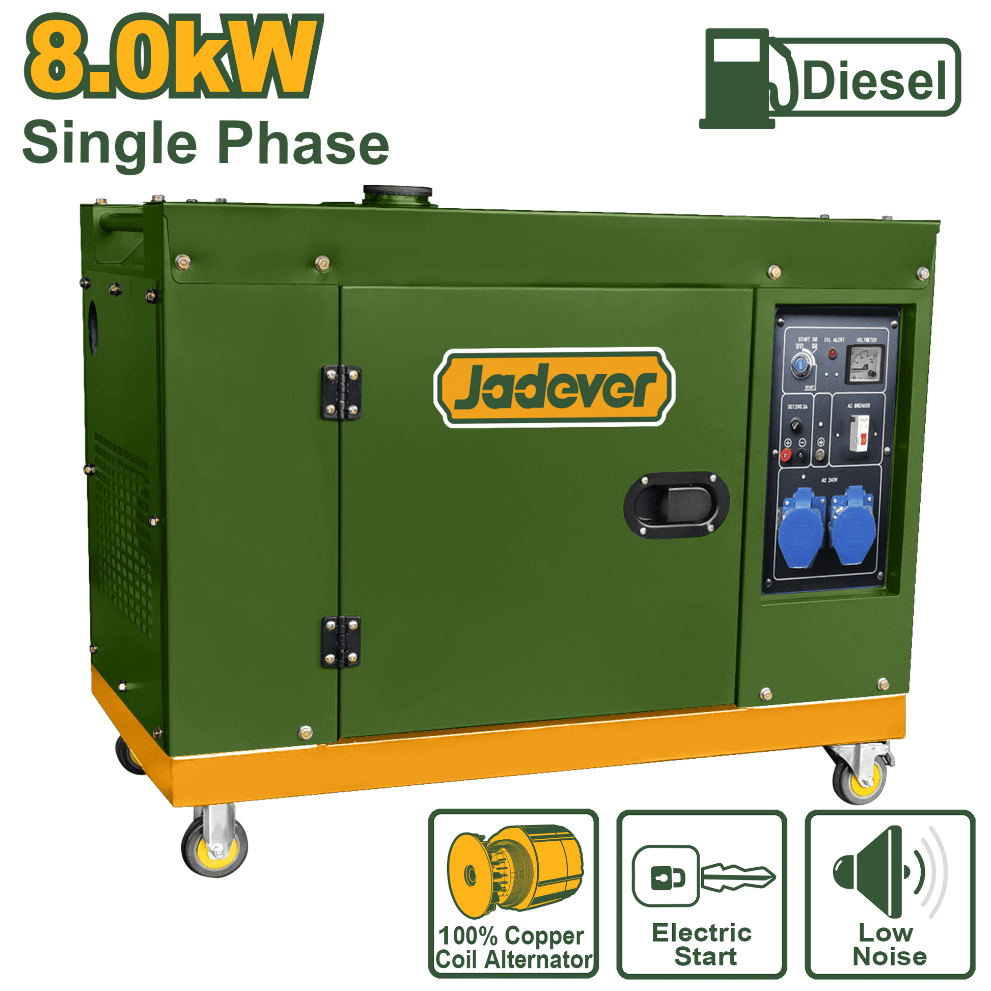 مولد ديزل 8 كيلو صامت من جادايفر Jadever - Smart Hack