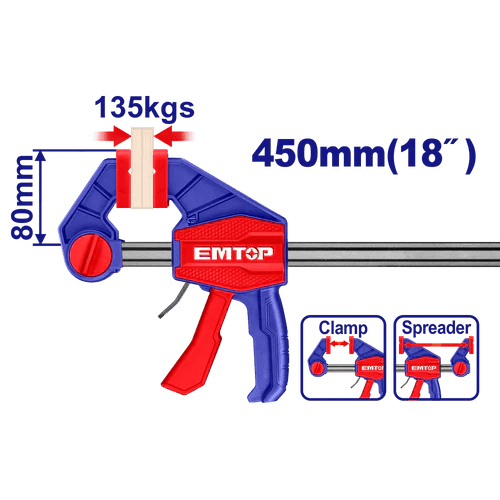 مربط نجارين اتوماتيك عريض 18 انش EMTOP ECLPQ80181 - Smart Hack