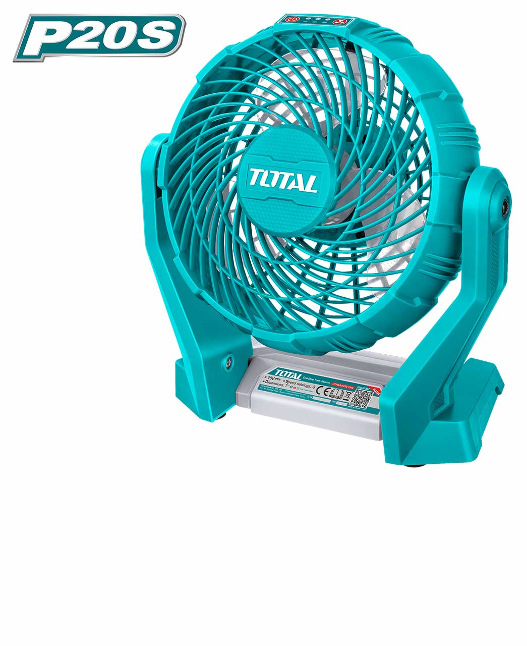 مروحة شحن 20 فولت بدون بطارية وشاحن من Total - Smart Hack