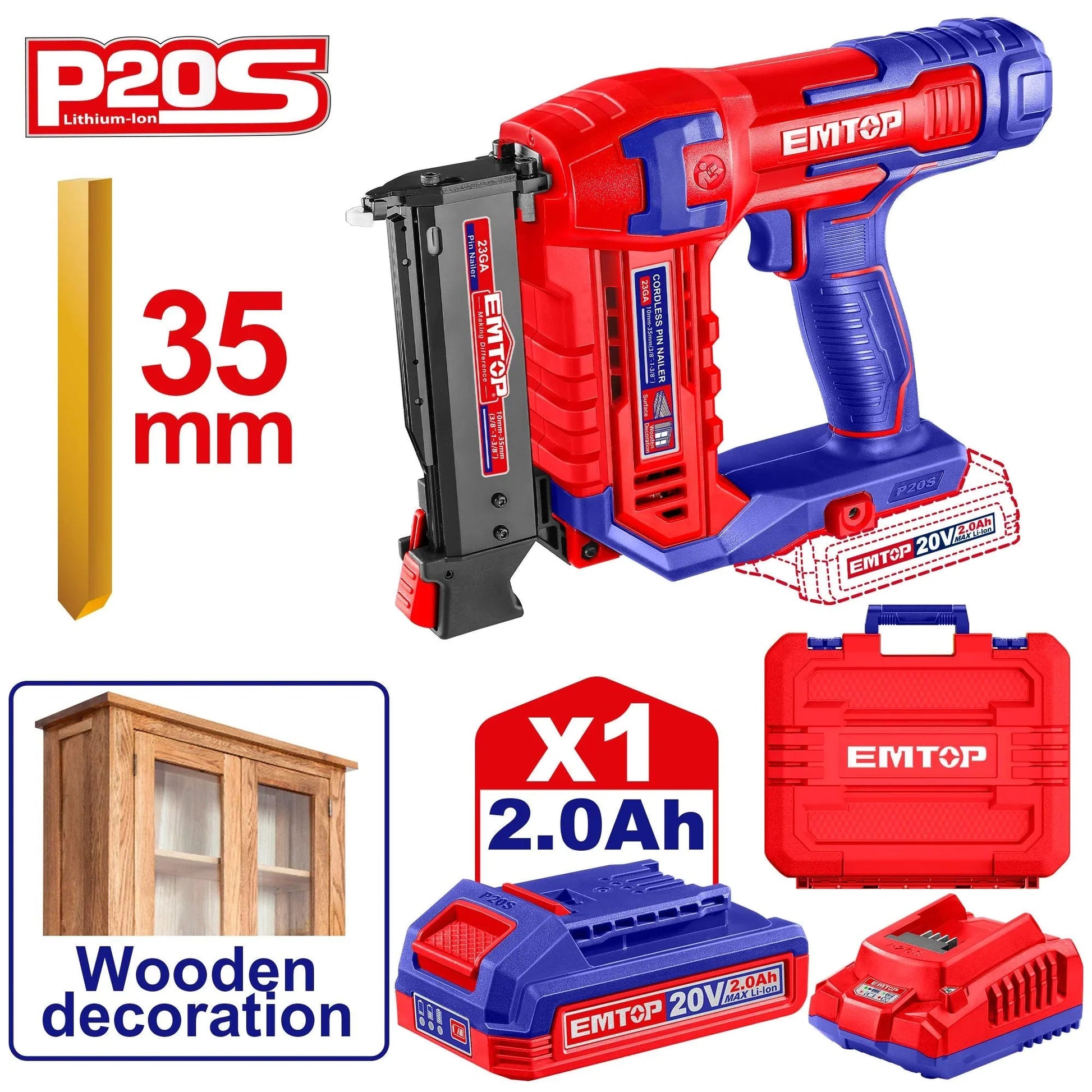 مسامير براد مقاس 18، 36 مم _ EMTOP ELBNLI3606 - Smart Hack