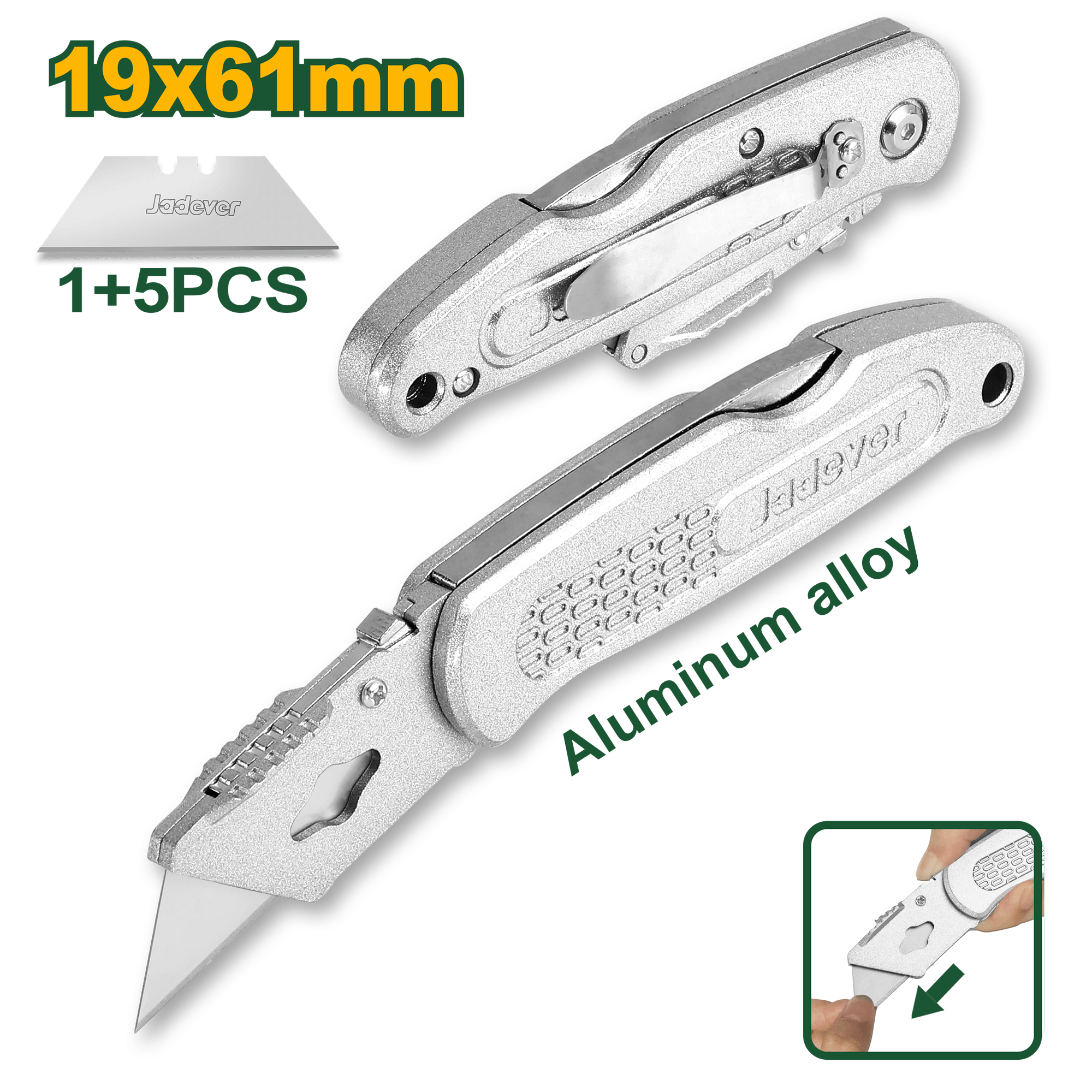 مشرط جيب من الألومنيوم، قابل للطي، من جادايفر - Smart Hack