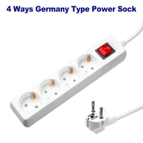 وصلة كهرباء 4 منافذ بطول 1.4 متر EMTOP EMEJ7304 - Smart Hack