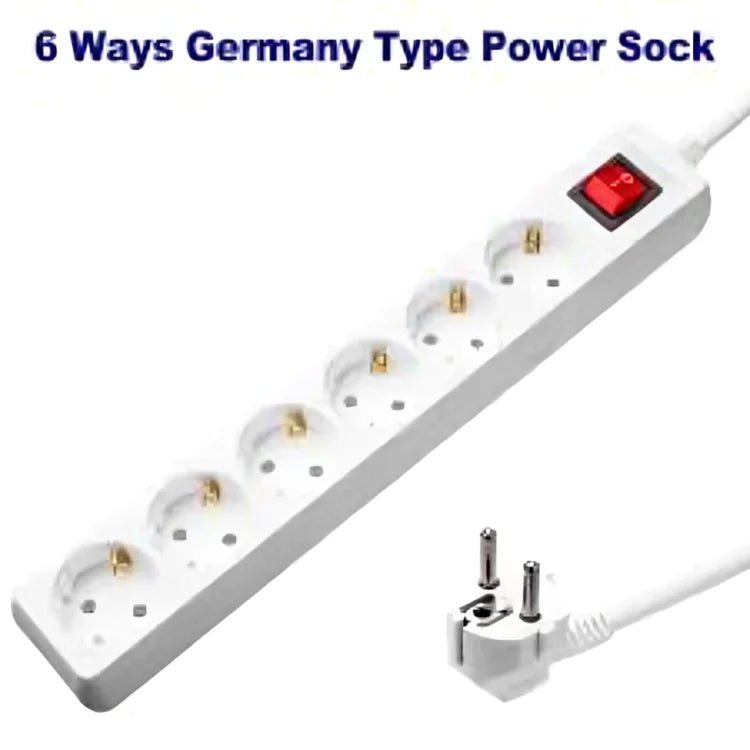 وصلة كهرباء 6 منافذ بطول 1.4 متر EMTOP EMEJ7306 - Smart Hack