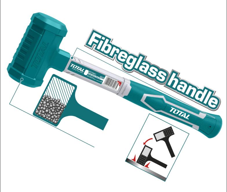 شاكوش حبيبات يد فيبر 2 LB من Total - Smart Hack