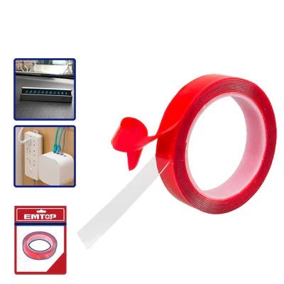 شريط لاصق دبل فيس شفاف – 2 متر EMTOP EMPN9K19 - Smart Hack