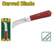 سكين تعرية الكابلات برأس منحني ومقبض خشبي – 198 مم من JADEVER - Smart Hack