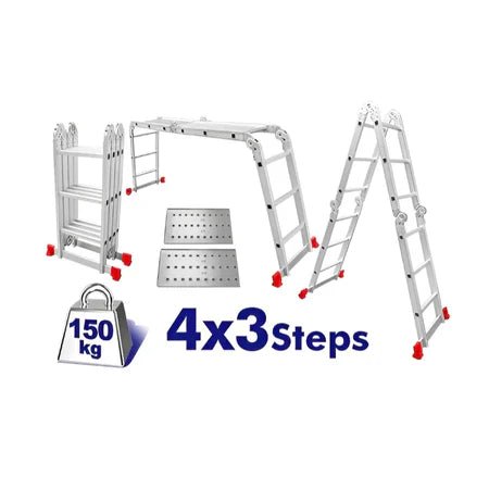 سلّم ألمنيوم طوي متعدد الاستخدام – 3×4 EMTOP ELAD4431 - Smart Hack