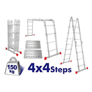 سلّم ألمنيوم طوي متعدد الاستخدام – 4×4 EMTOP ELAD4441 - Smart Hack