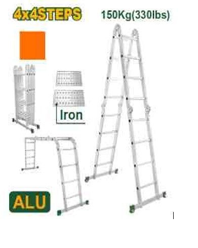 سلم متعدد 4درجات مع بسطة حديد من جاديفر Jadver - Smart Hack