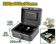 صندوق نقدي JADEVER 5 حجرات 20x16x9 سم سعة 2.9 لتر لحماية الفواتير والمقتنيات - Smart Hack